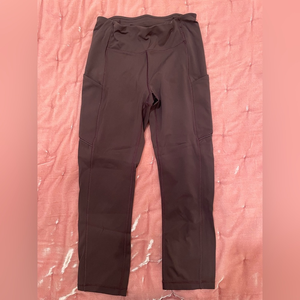Lululemon Speed Up Crop 21" Black Cherry